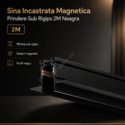 Sina Incastrata Magnetica Prindere Sub Rigips 2M Neagra