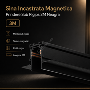Sina Incastrata Magnetica Prindere Sub Rigips 3M Neagra