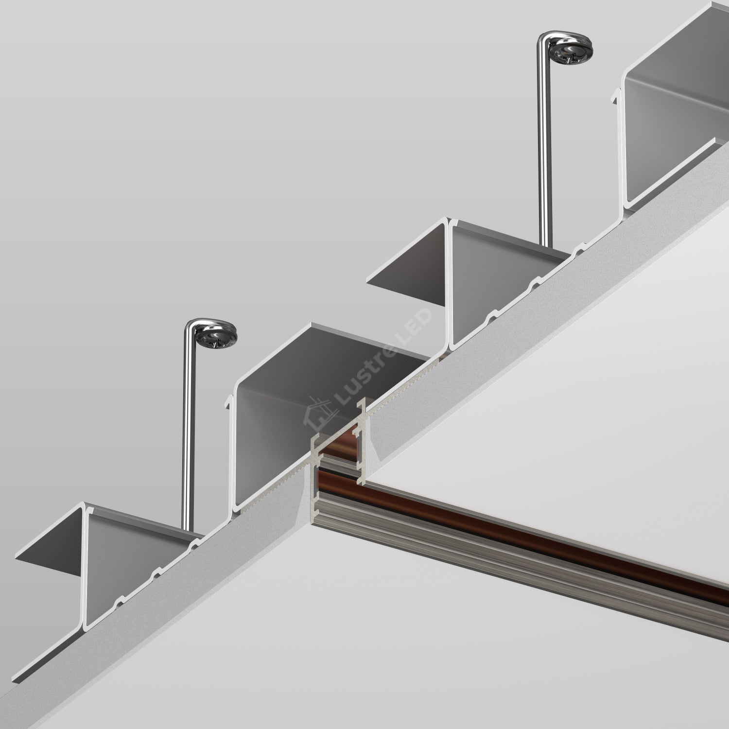 Sina Magnetica Incastrata SHINE HIDE TRACK Dark Nickel Premium 200CM