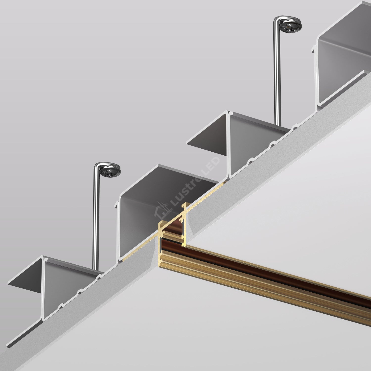 Sina Magnetica Incastrata SHINE HIDE TRACK Gold Premium 200CM