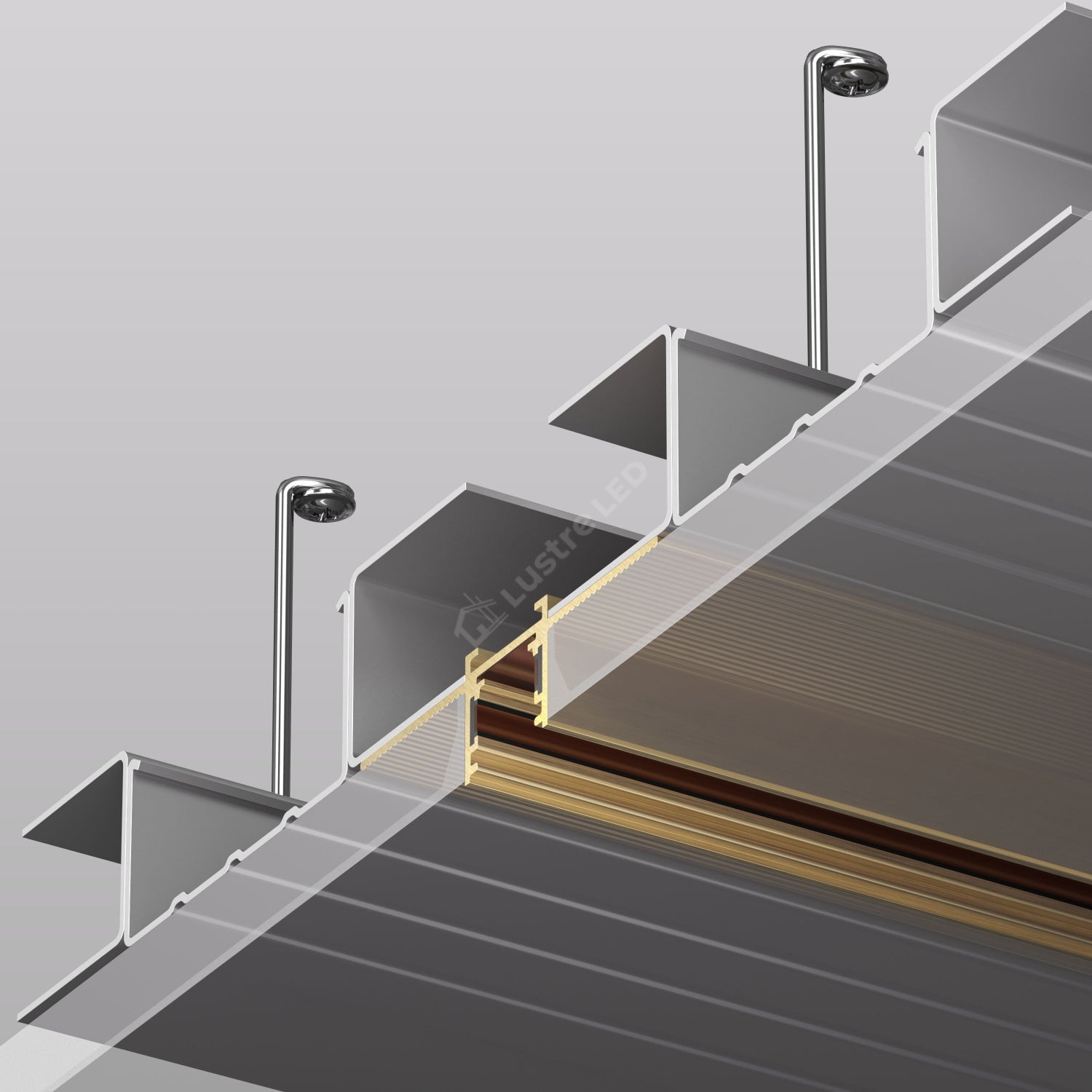 Sina Magnetica Incastrata SHINE HIDE TRACK Gold Premium 200CM