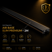 Șină Magnetică Slim AIR BASE Black Premium 200CM