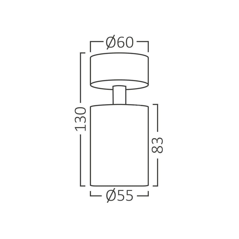 Spot Aplicat Orientabil Rotund Alb Dulie GU10 Ø60x130mm led ceiling light