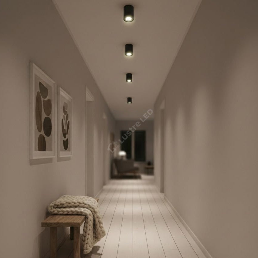 Spot Aplicat Rotund Fascicul Reglabil Negru Dulie GU10 Ø80x100mm led ceiling light