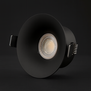 Spot COB LED 7W Rotund Negru / ⌀65mm / Incastrabil / Lumina Calda