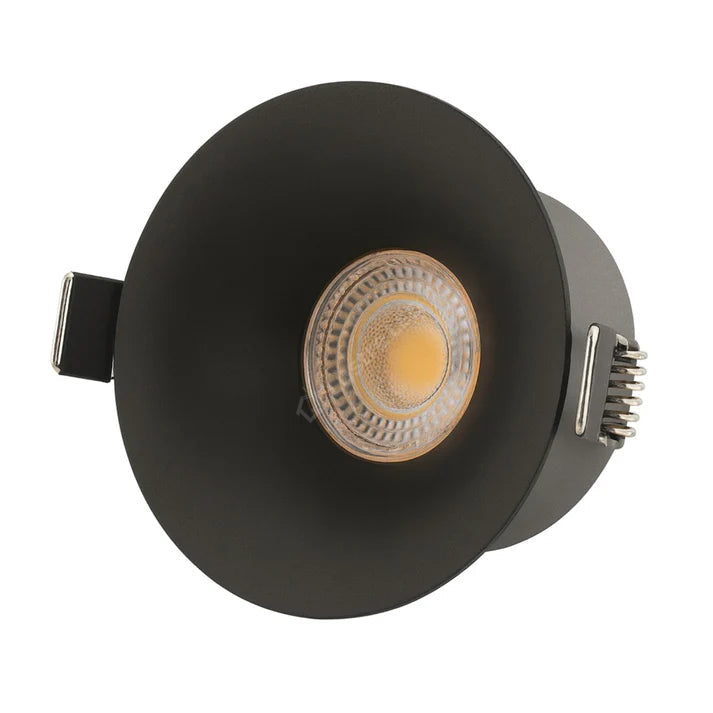 Spot COB LED 7W Rotund Negru / ⌀65mm / Incastrabil / Lumina Calda