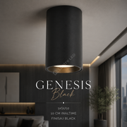 Spot GENESIS Black 1xGU10 10CM
