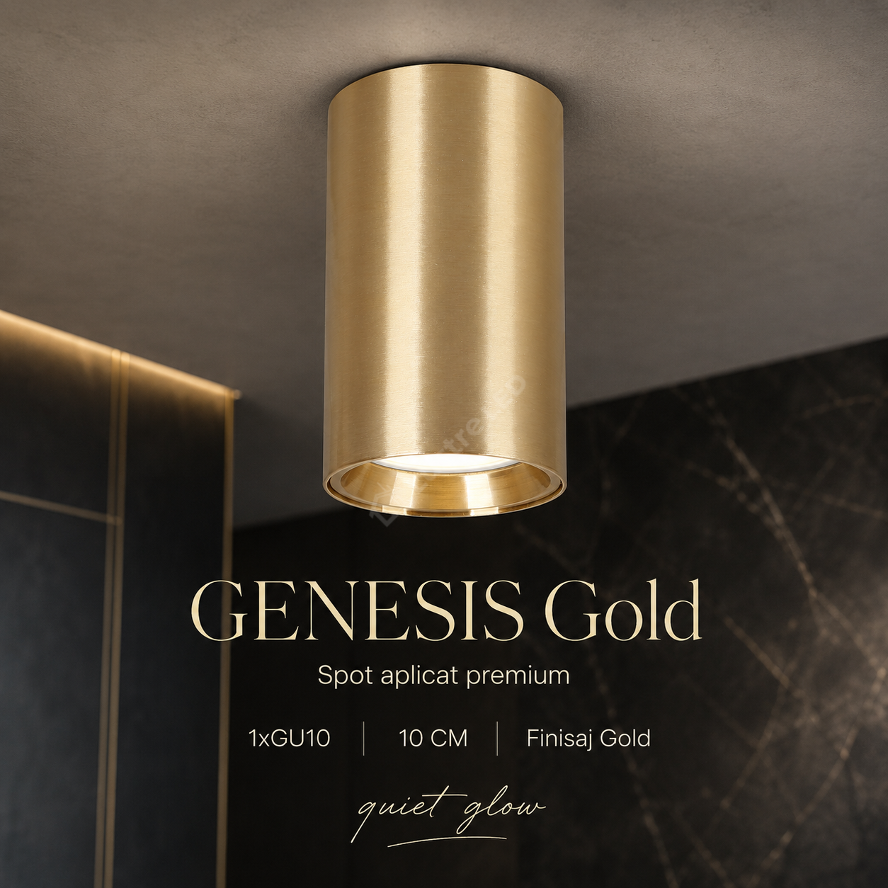 Spot GENESIS Gold 1xGU10 10CM