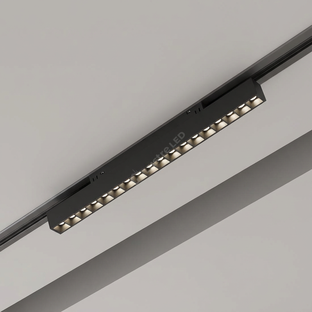 Spot LED 18W Magnetic 33cm Negru Liniar Lumina Neutra