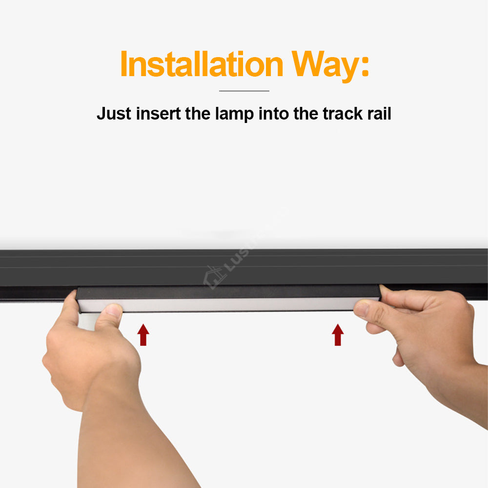 Spot Led 20W 60Cm Magnetic Smart Cct Negru Liniar Mat Telecomanda Track Light