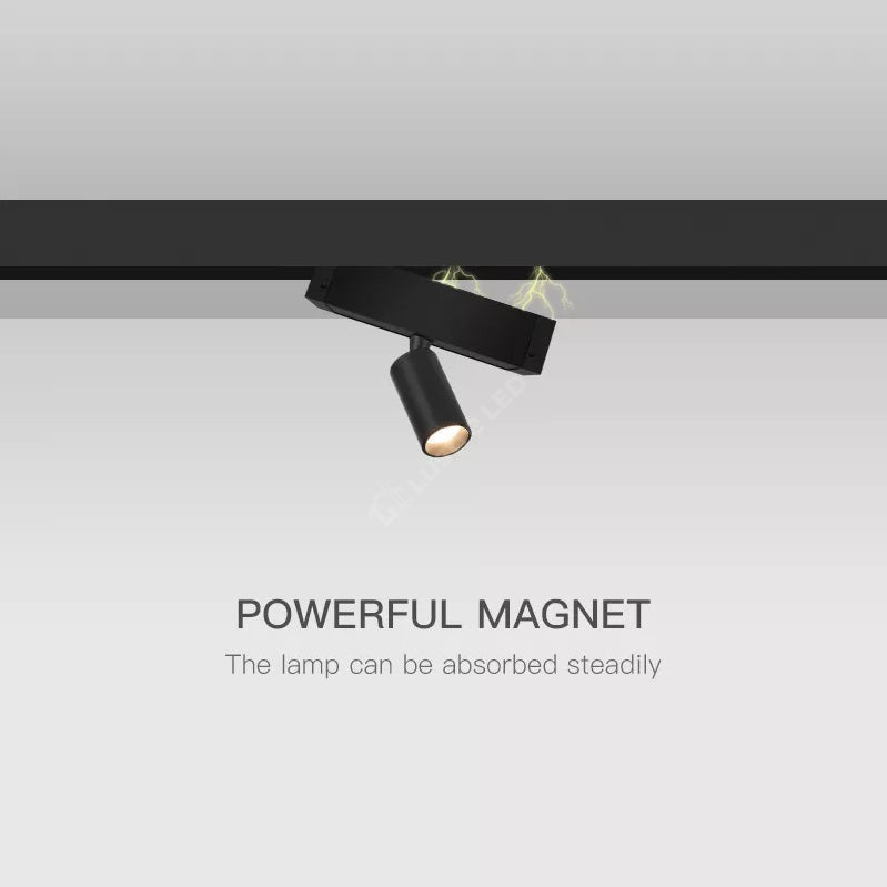 Spot Led 5W Magnetic Negru Cilindru Track Light
