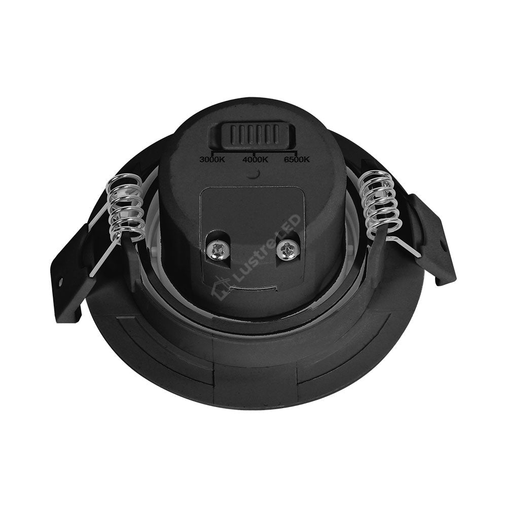 Spot Led 7W Incastrabil Orientabil Negru Cct Cu 3 Lumini Echivalent 60W Led Spot Light
