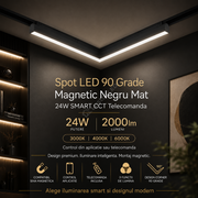 Spot LED 90 Grade Magnetic Negru Mat 24W SMART CCT Telecomanda