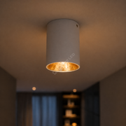 Spot LED Aplicat Rotund POLASSO Alb & Auriu ⌀100mm 3000K