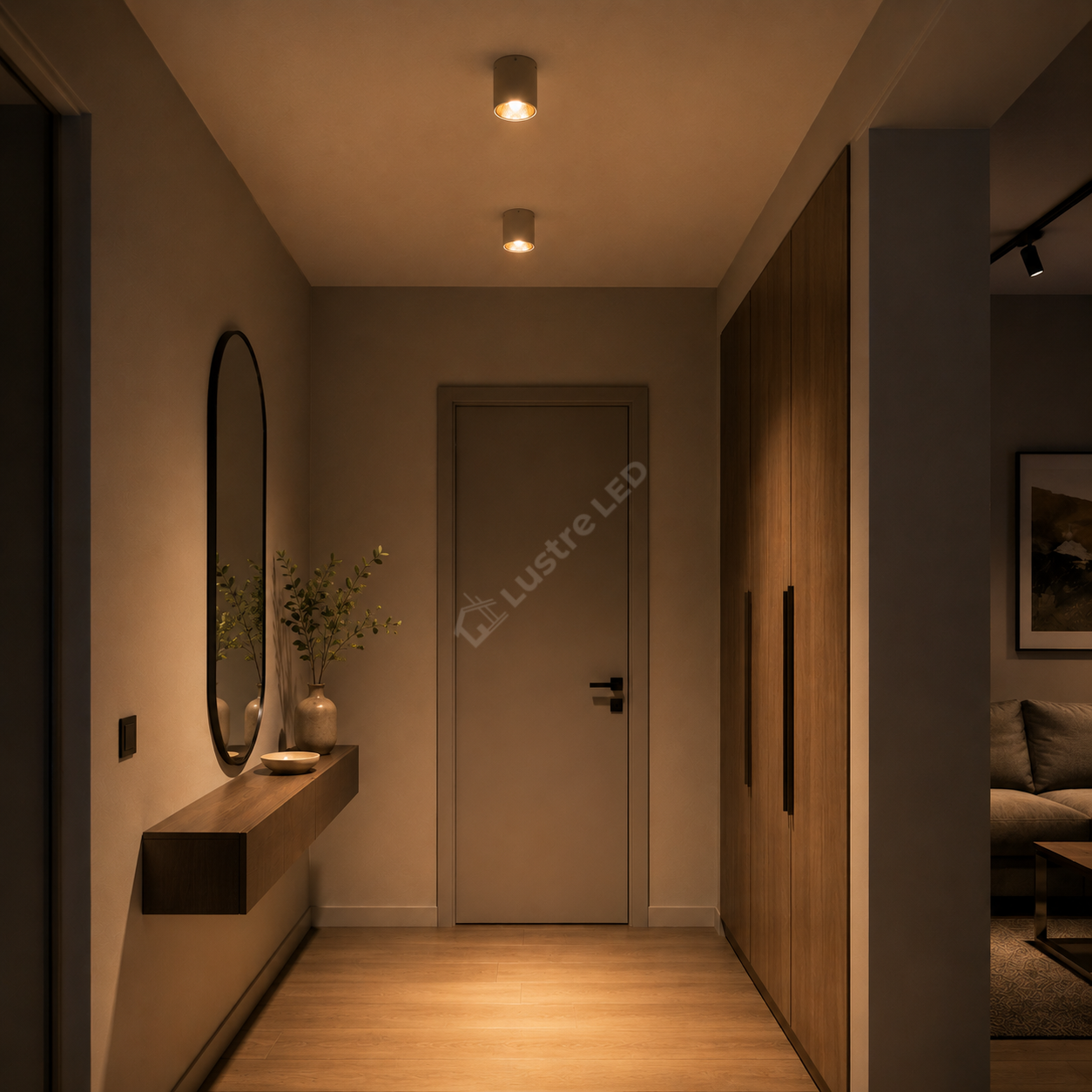 Spot LED Aplicat Rotund POLASSO Alb & Auriu ⌀100mm 3000K