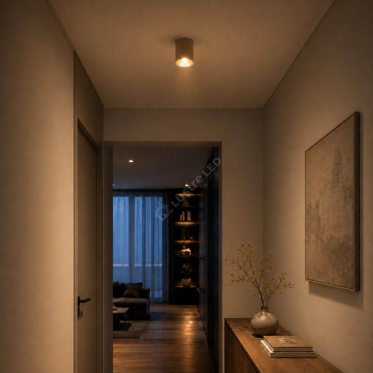 Spot LED Aplicat Rotund POLASSO Alb & Auriu ⌀100mm 3000K