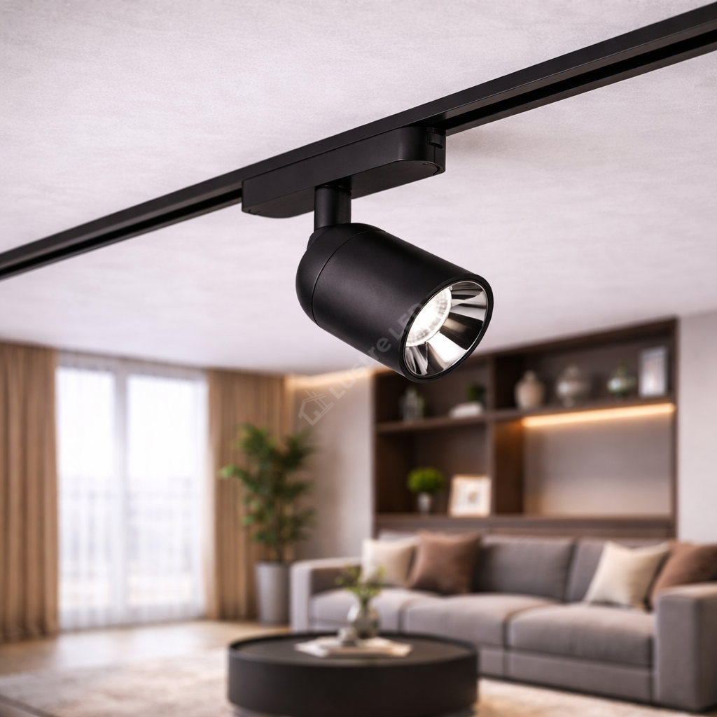 Spot LED Cilindric Urban Track Reglabil 8W 4000K Negru