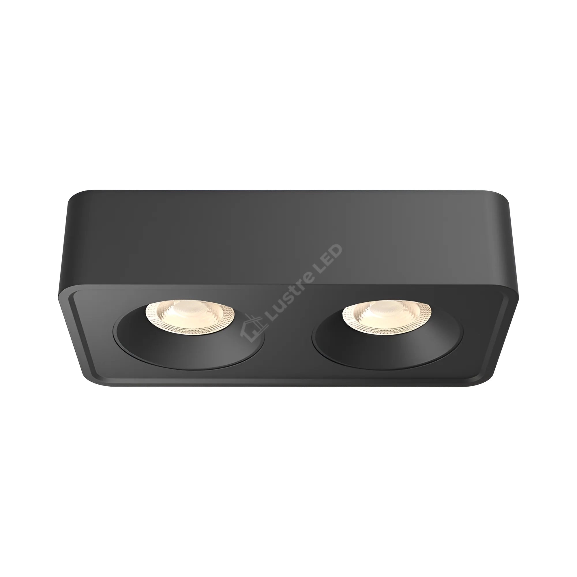 Spot LED Dublu Aplicat Patrat 3CCT Gata Black L197 x l98CM