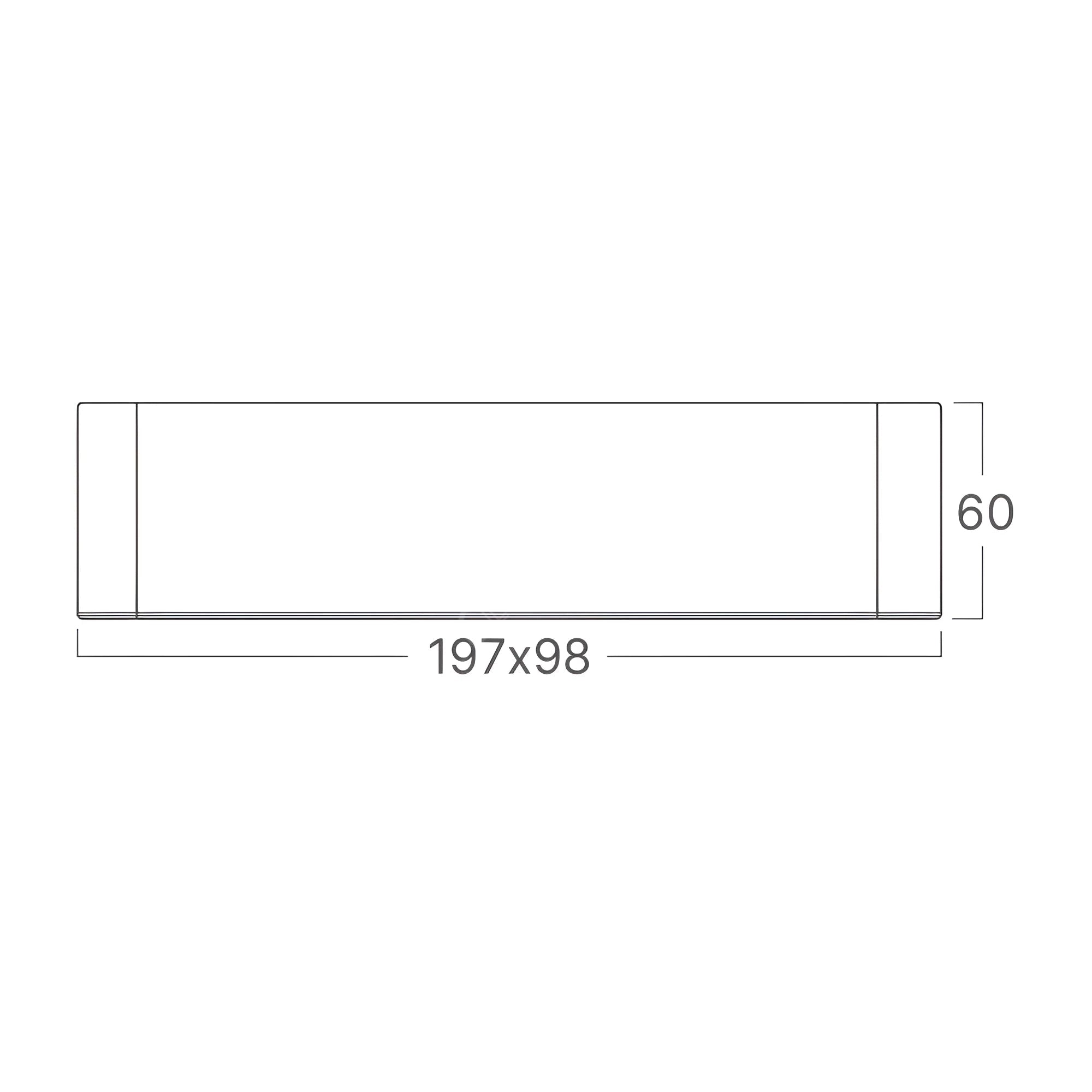 Spot LED Dublu Aplicat Patrat 3CCT Gata White & Black L197 x l98CM