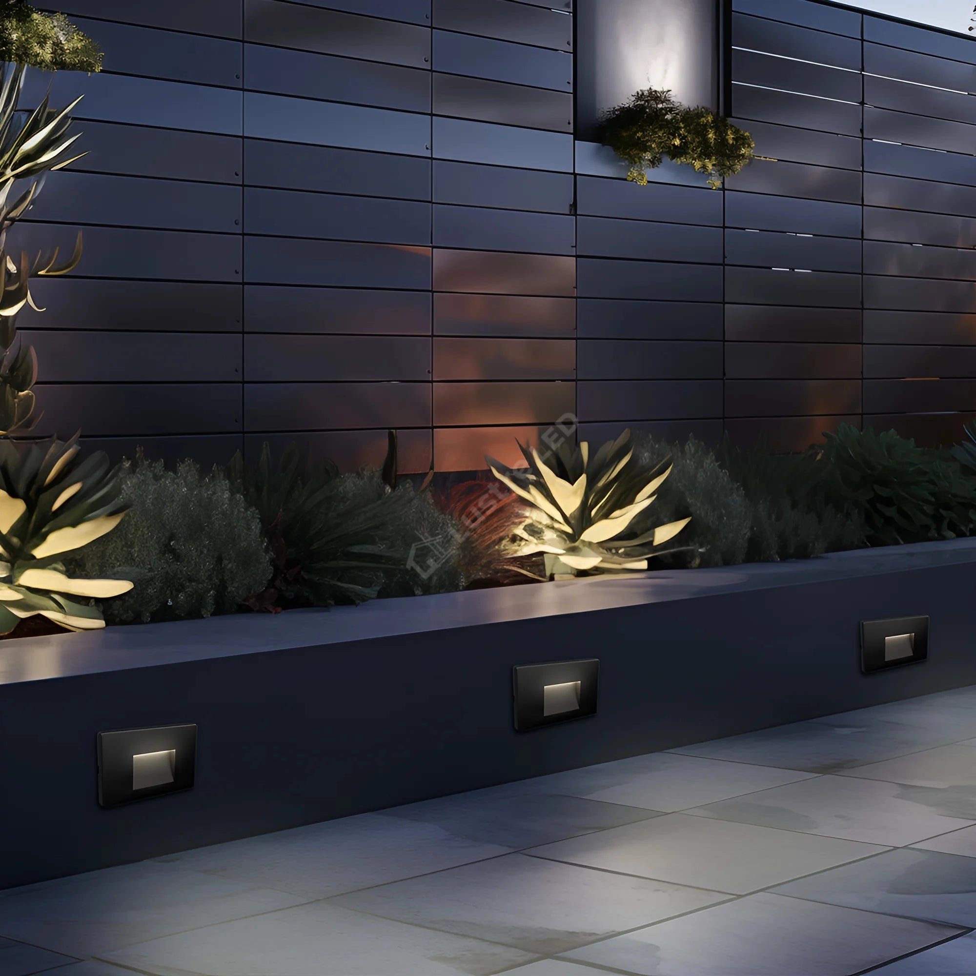 Spot LED Exterior Aplicat VEKTA Black Rectangle 3W IP65 CCT
