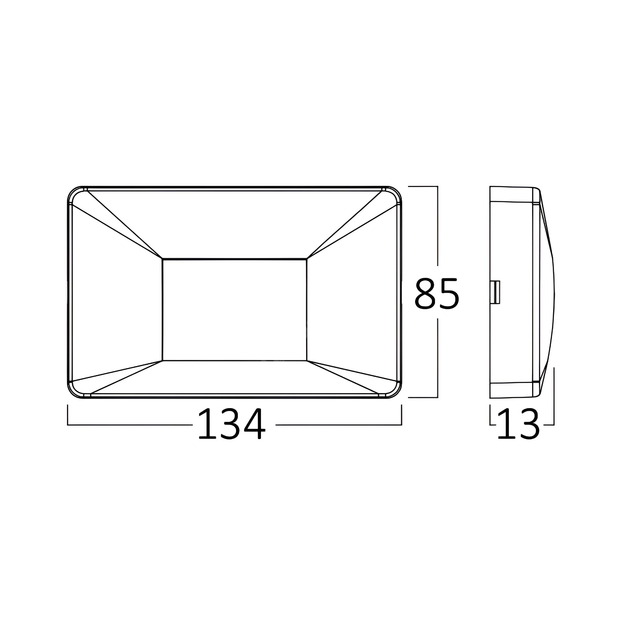 Spot LED Exterior Aplicat VEKTA Black Rectangle 3W IP65 CCT