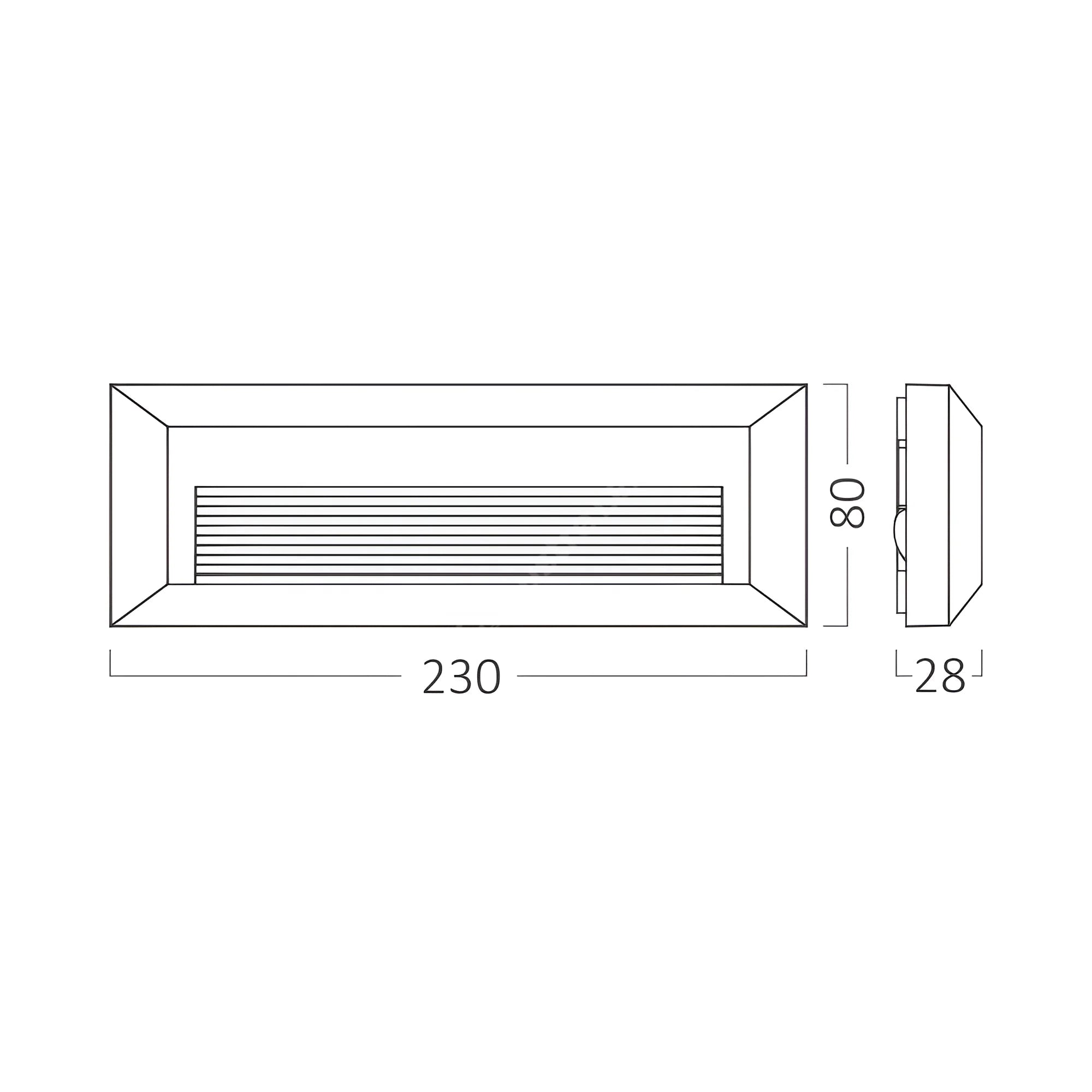 Spot LED Exterior Aplicat VEKTA WIDE LINES Grey 3W IP65 CCT
