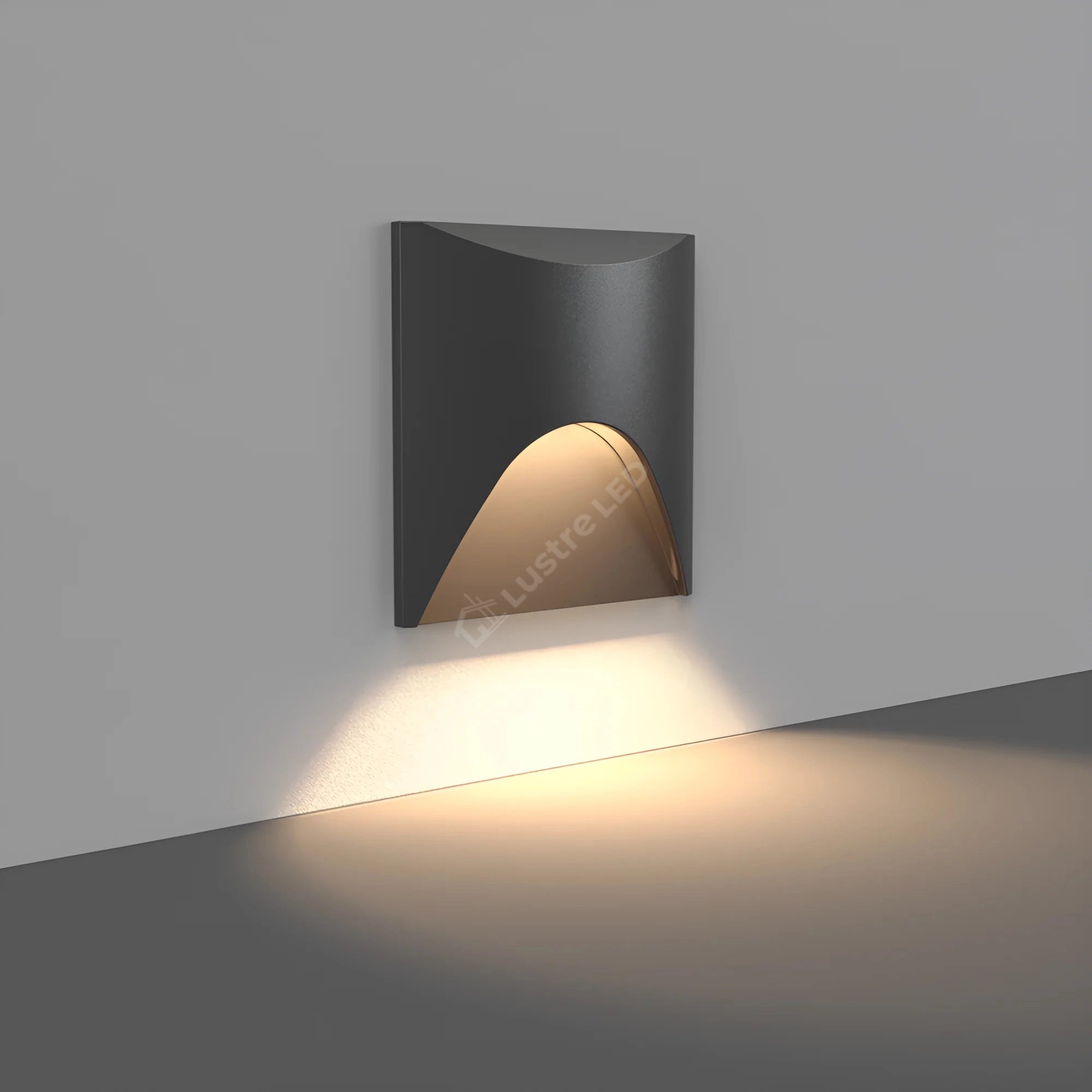 Spot LED Exterior Treapta VEKSUS Black 3W IP65 Patrat