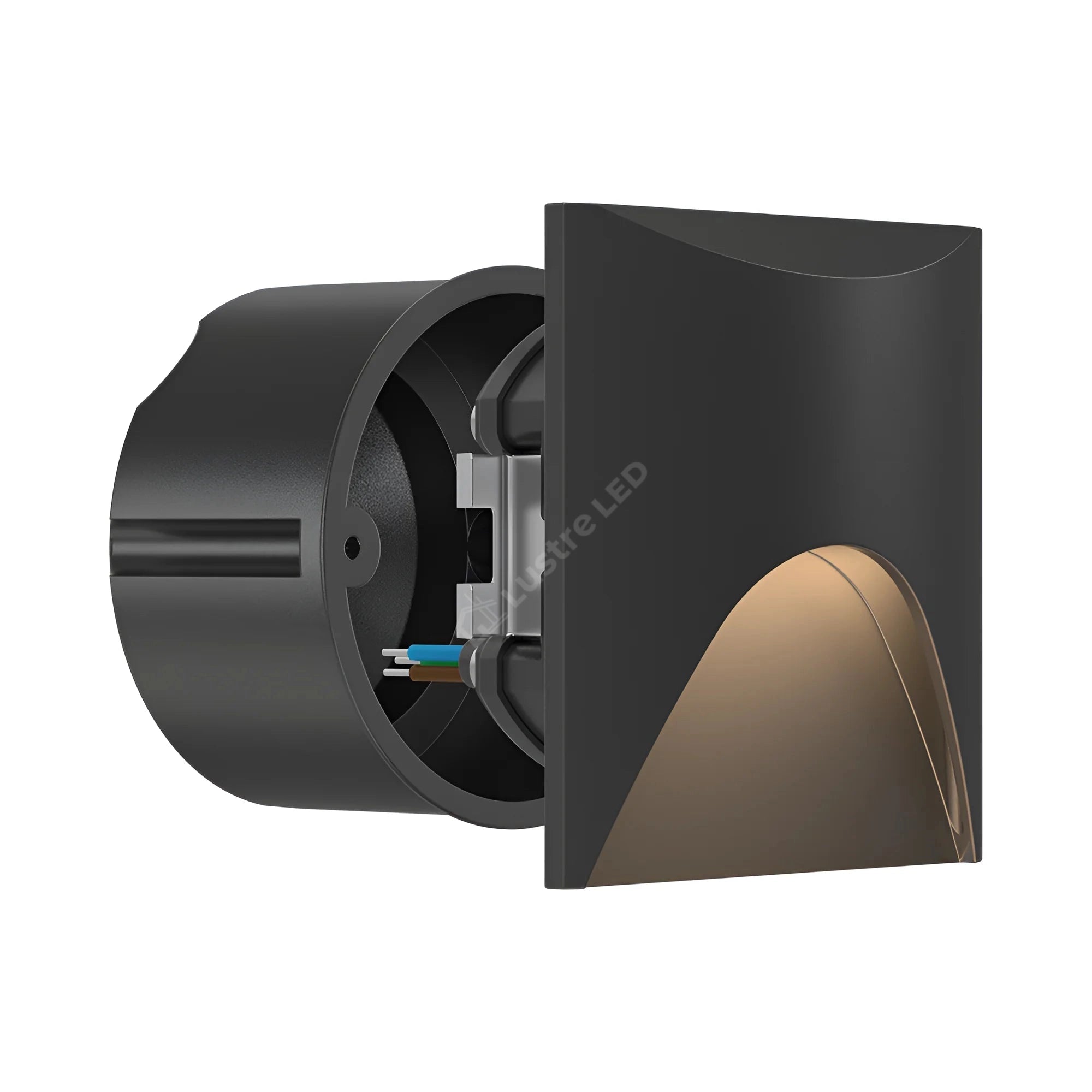 Spot LED Exterior Treapta VEKSUS Black 3W IP65 Patrat