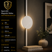 Spot LED Magnetic AIR REFLEX White Premium 5W Ø16.5CM | CRI≥90 | 4000K