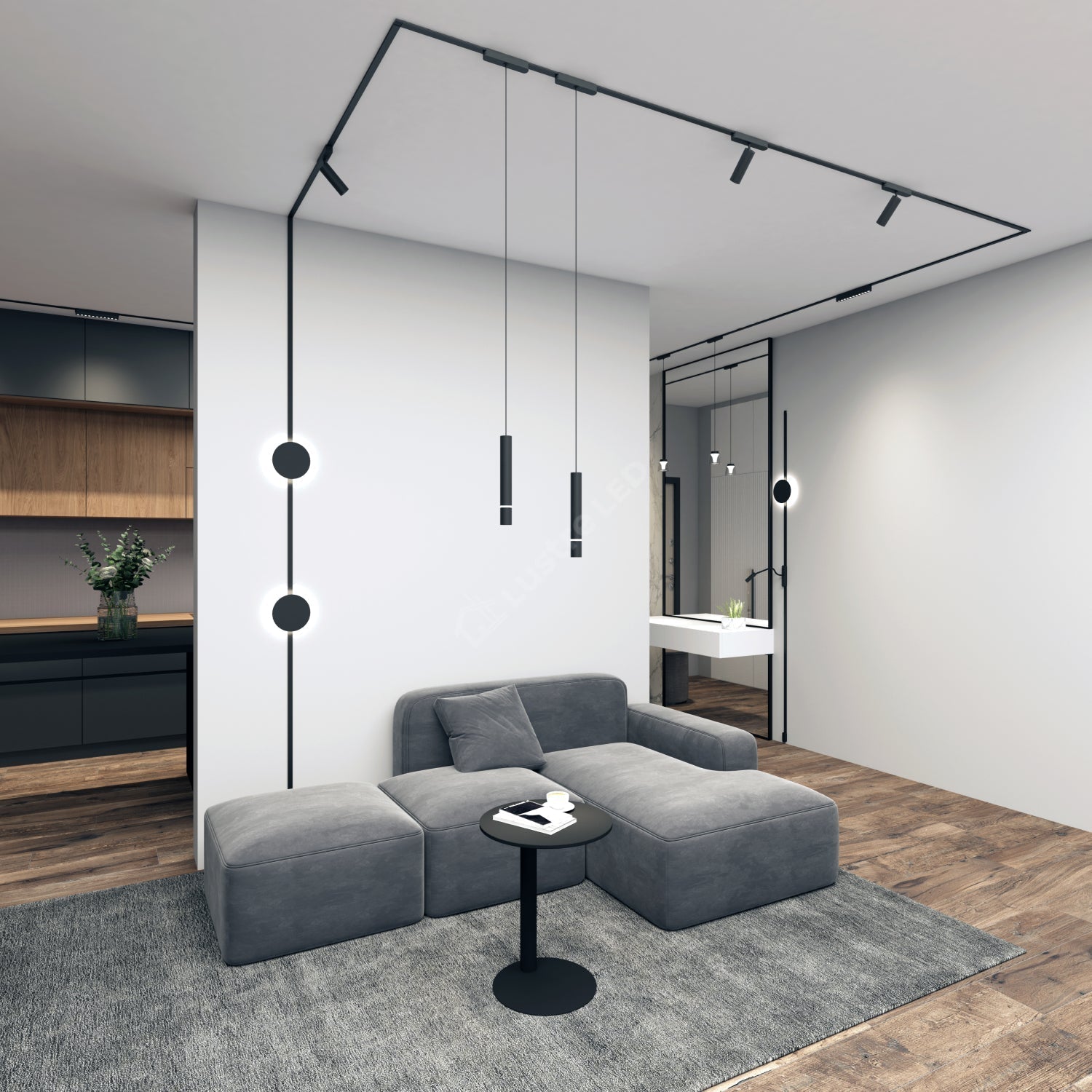 Spot LED Magnetic Pendul AIR HANG Black Premium 5W | Wi-Fi/Bluetooth | CRI≥90 | 2700-6500K