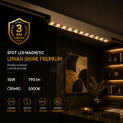 Spot LED Magnetic SHINE TRACK Dark Nickel Premium 10W Liniar 23CM | CRI≥90 | 3000K