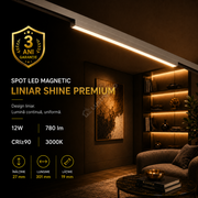Spot LED Magnetic SHINE TRACK Dark Nickel Premium 12W Liniar 30CM | CRI≥90 | 3000K