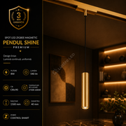 Spot LED Magnetic ZigBee Pendul SHINE TRACK Gold Premium 8W Rotund Ø4CM | CRI≥90
