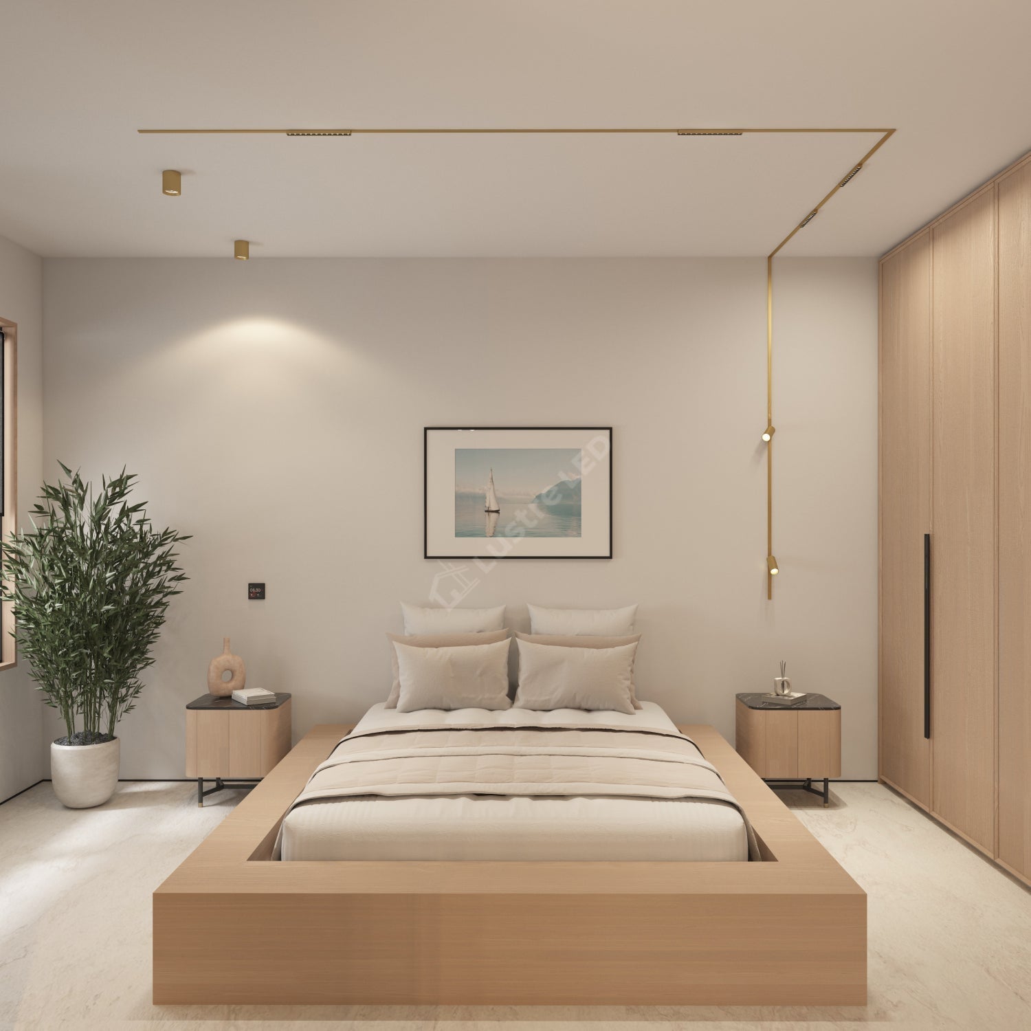 Spot LED Magnetic ZigBee SHINE TRACK Gold Premium 10W Liniar CRI≥90 | 2700–6000K