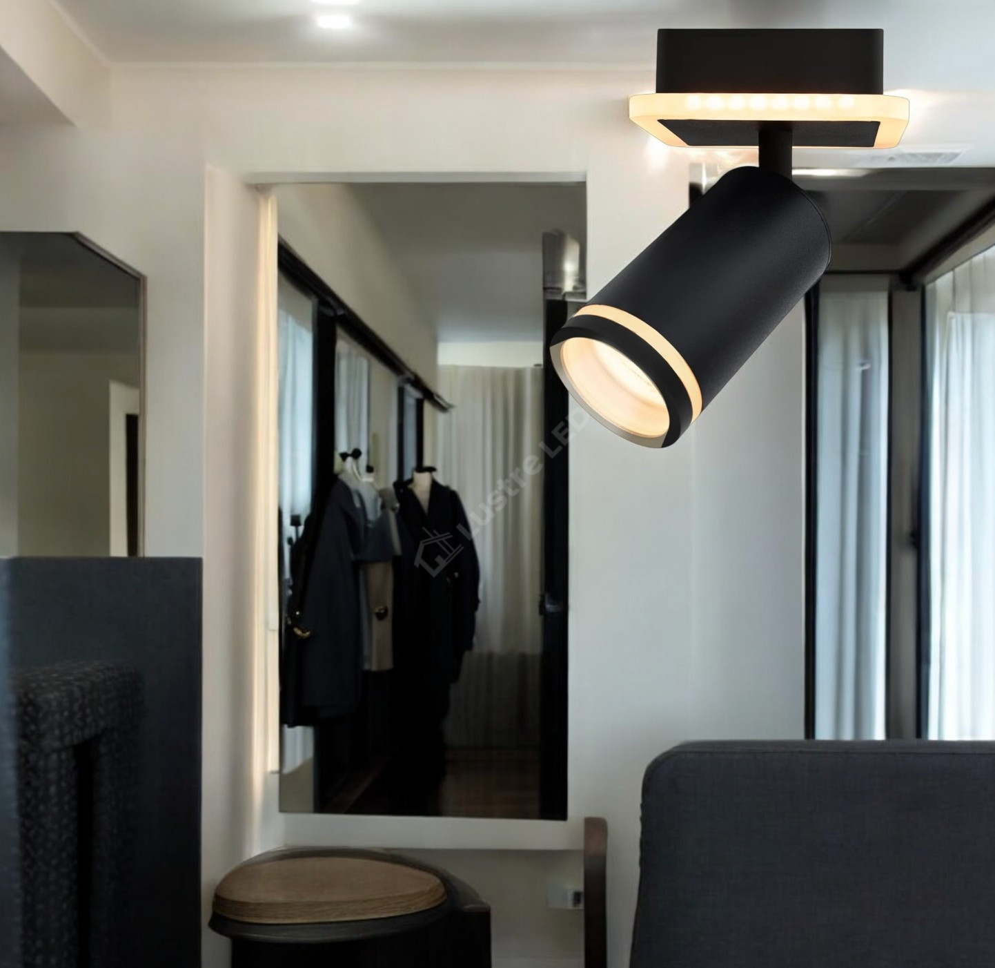Spot Led Reglabil 1Xgu10 Noir Glow Led Ceiling Light