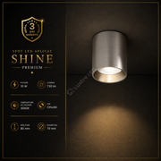 Spot LED SHINE TUBE Dark Nickel Aplicat Rotund 10W Premium Ø7 x H8 CM | CRI≥90 | 3000K