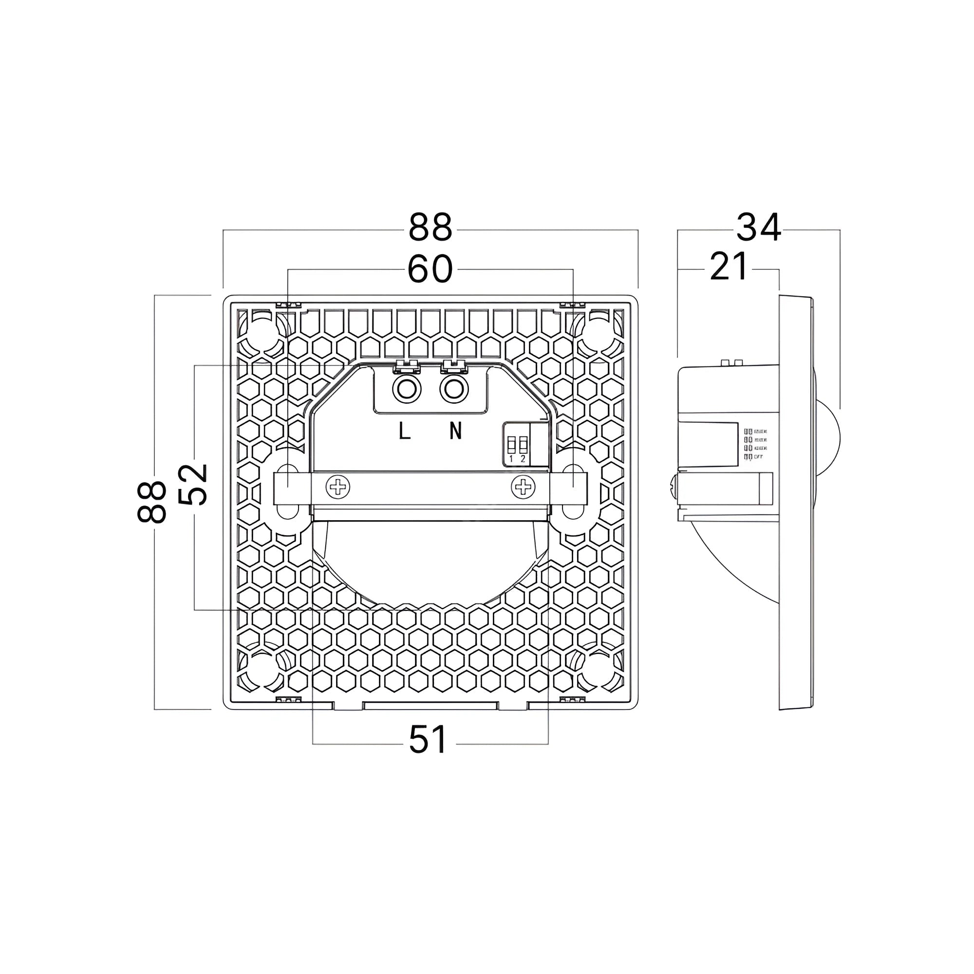 Spot LED Treapta STEP Black Square 3W CCT cu Senzor de Miscare