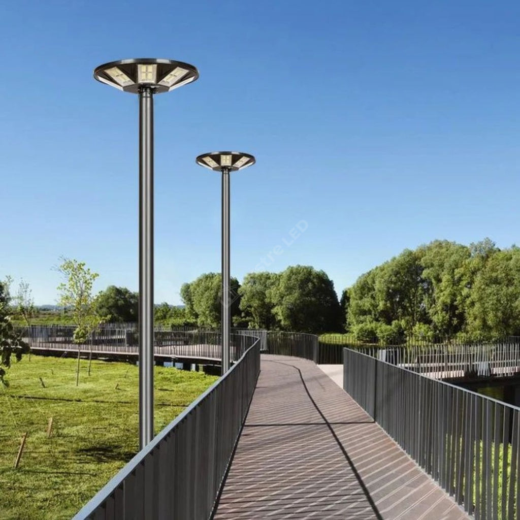 Stalp 3 Metri Modular + Lampa UFO LED 400W Solara si Telecomanda