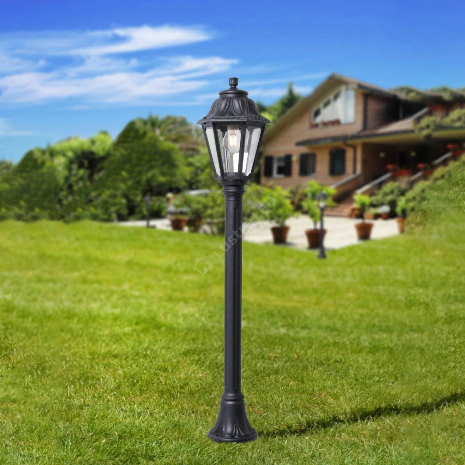 Stalp de Gradina 182CM ANNA Fumagalli Black 8.5W IP55 Echivalent 75W