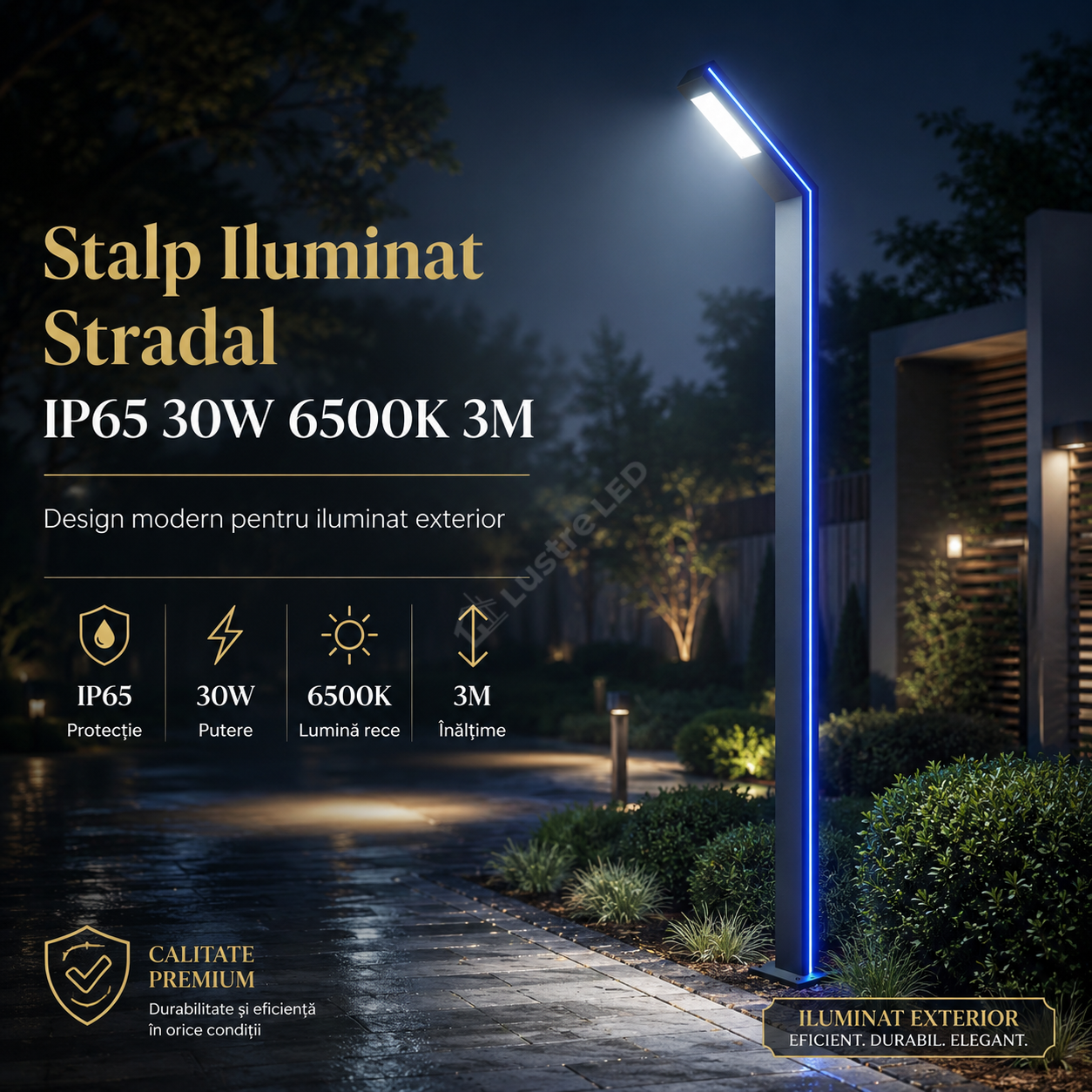 Stalp Iluminat Stradal IP65 30W 6500K 3M
