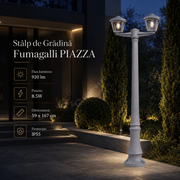 Stalp LED Gradina PIAZZA Fumagalli Grey CCT 167CM IP55 Echivalent 75W