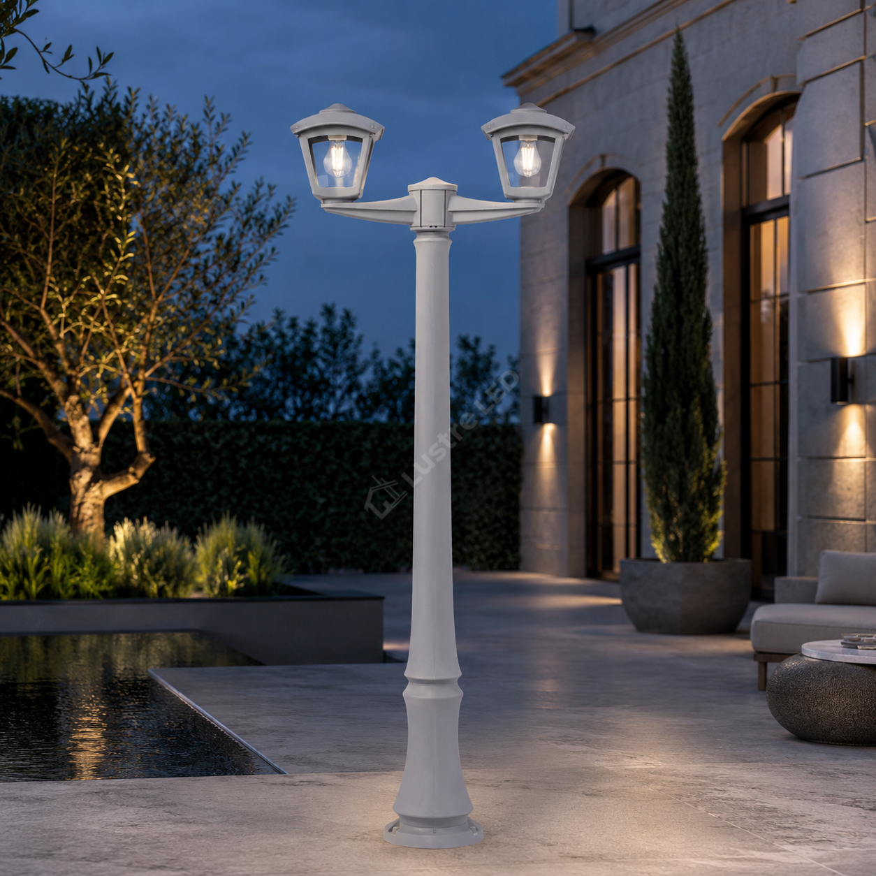 Stalp LED Gradina PIAZZA Fumagalli Grey CCT 167CM IP55 Echivalent 75W