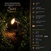 Stalp Ornamental de Gradina LED 9W SIRI