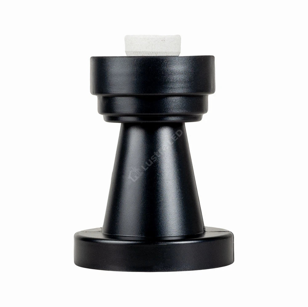 Stalp Ornamental Exterior LUCA 35CM Black 1xE27 cu Abajur Alb IP44