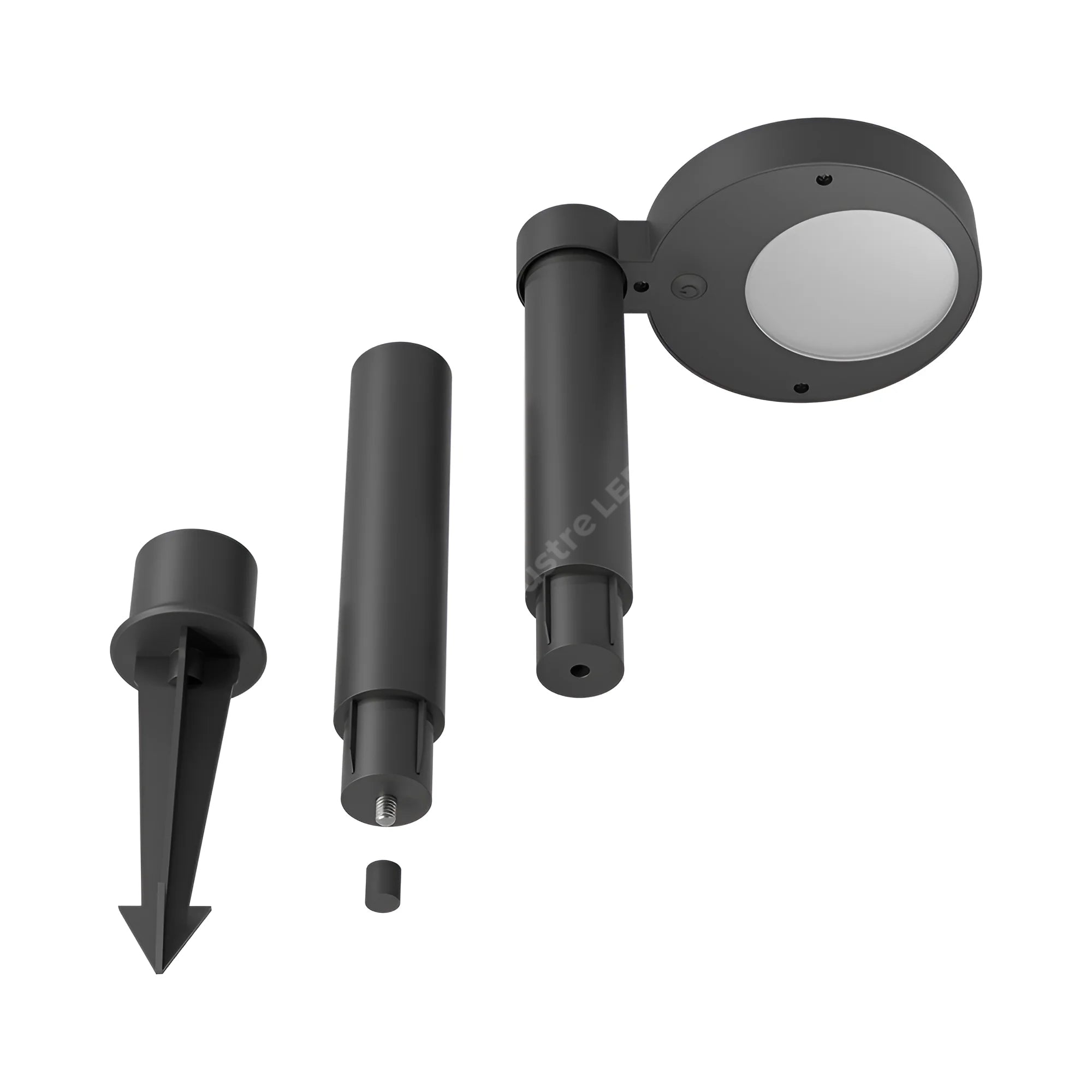 Stalpisor de Gradina cu Incarcare Solara si Senzor Spike Black IP65 47CM