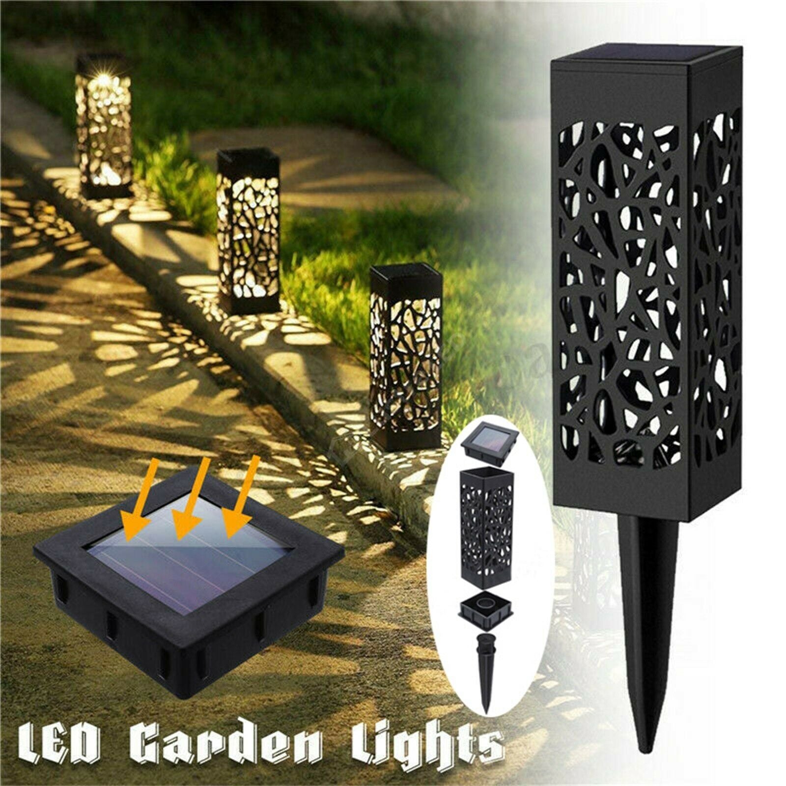 Stalpisor LED Solar WHITMAN Exterior 18cm, 3000K, 5 Ani Garantie Premium