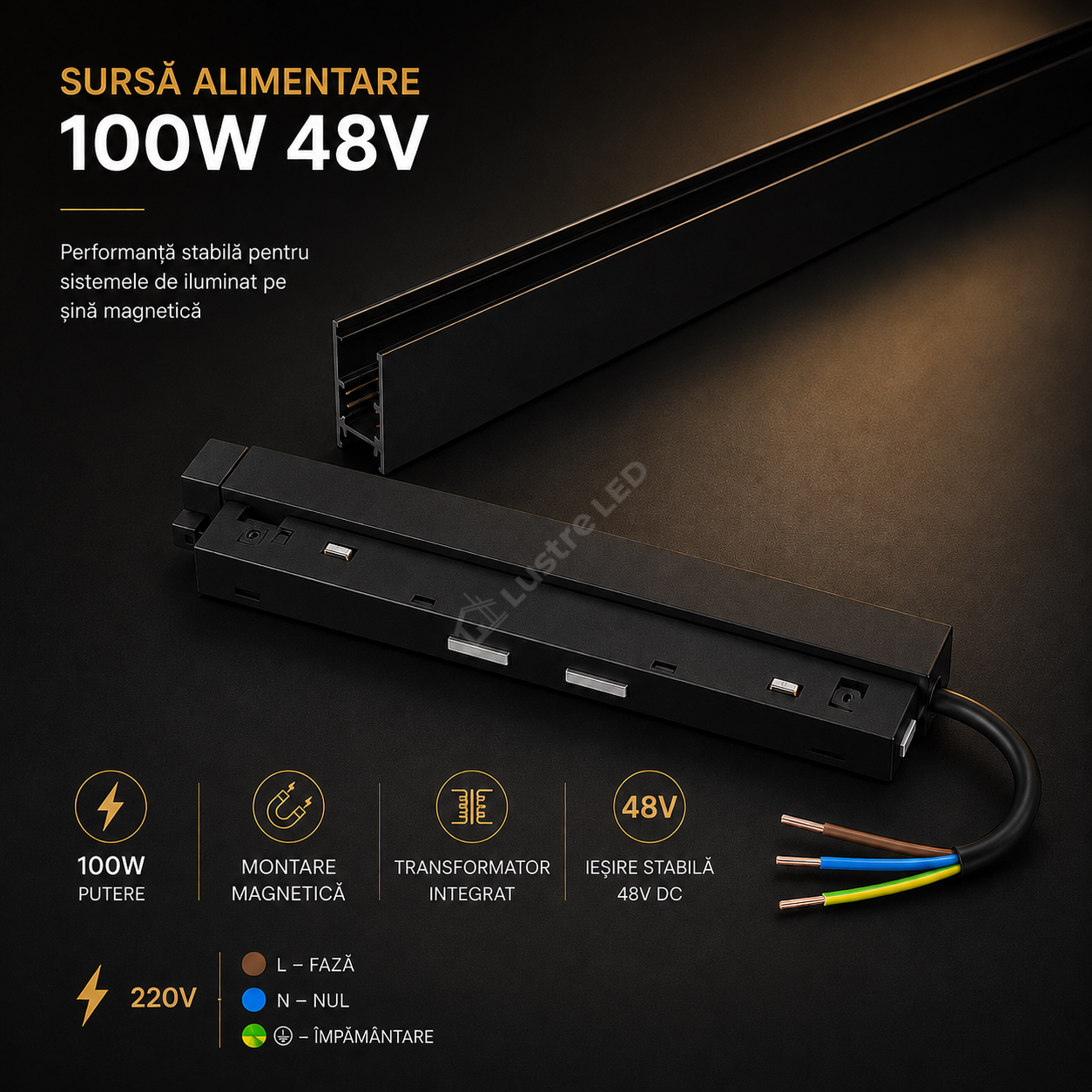 Sursa Alimentare 100W 48V Sina Magnetica