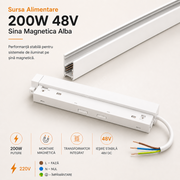 Sursa Alimentare 200W 48V Sina Magnetica Alba