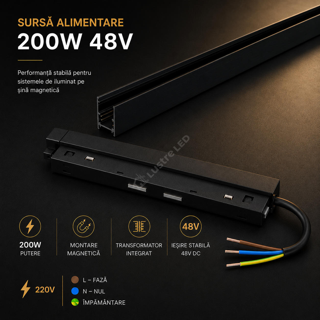 Sursa Alimentare 200W 48V Sina Magnetica