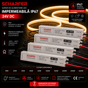 Sursa Alimentare 24V Waterproof IP67 SCHARFER 7 ani Garantie